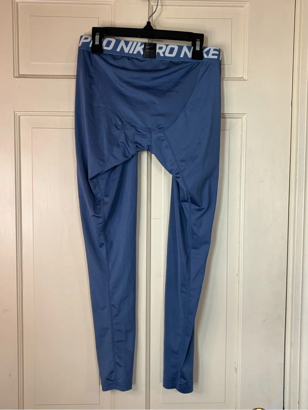 Nike Pro Leggings Women’s Medium Blue Dri-Fit Compression Athletic Pants GymWear